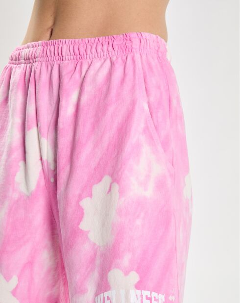 Short Wellness Ivy Tie Dye Gym rose/blanc