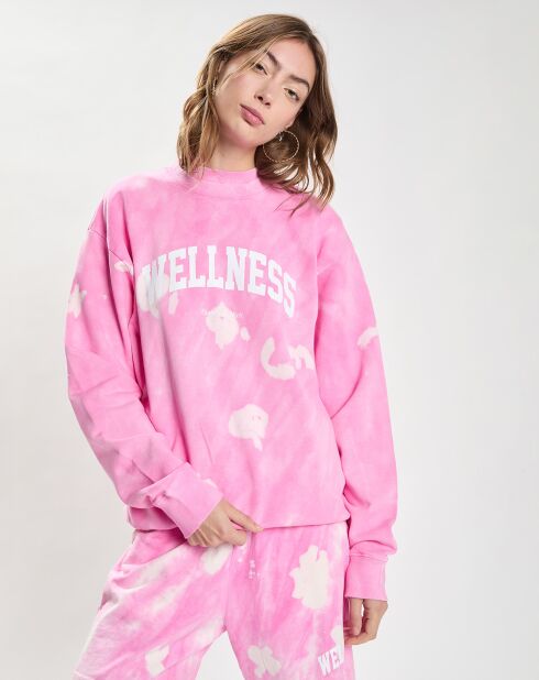 Sweat Wellness Ivy Tie Dye Crewneck marron/blanc