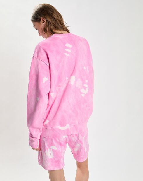 Sweat Wellness Ivy Tie Dye Crewneck marron/blanc