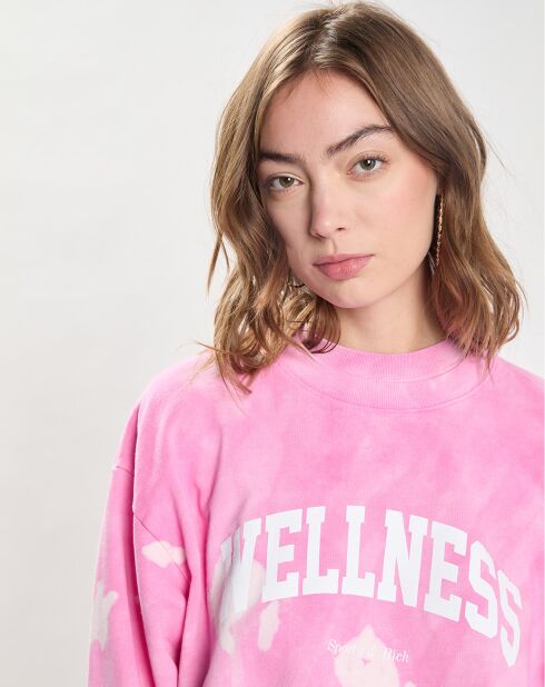 Sweat Wellness Ivy Tie Dye Crewneck marron/blanc