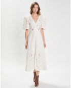 Robe Baylin Lace Puff Slv écrue