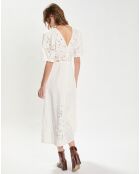 Robe Baylin Lace Puff Slv écrue