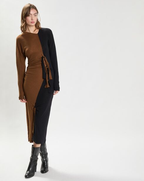 Robe 100% Laine Dari noir/marron