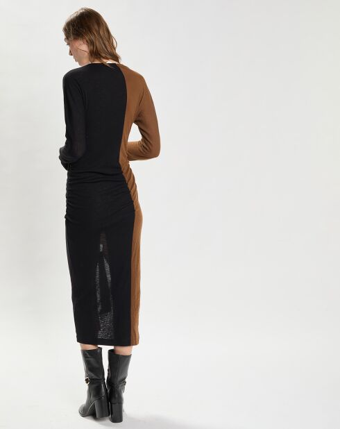 Robe 100% Laine Dari noir/marron