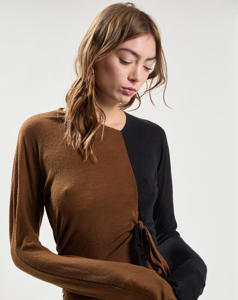 Robe 100% Laine Dari noir/marron