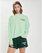 Sweat Bardot Sports Crewneck vert