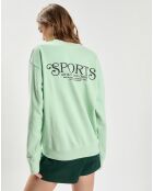 Sweat Bardot Sports Crewneck vert