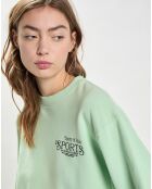 Sweat Bardot Sports Crewneck vert