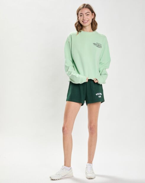 Short Wellness Club Disco vert/blanc