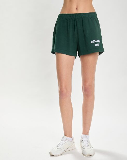 Short Wellness Club Disco vert/blanc