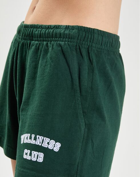 Short Wellness Club Disco vert/blanc