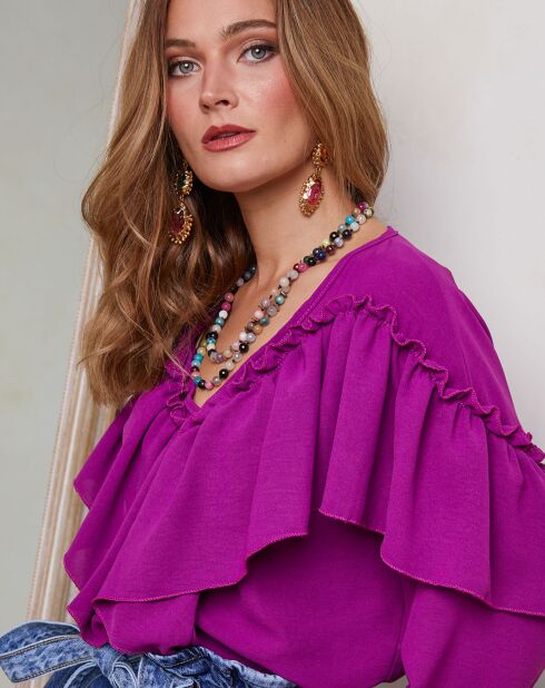 Top Coq mauve