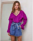 Top Coq mauve