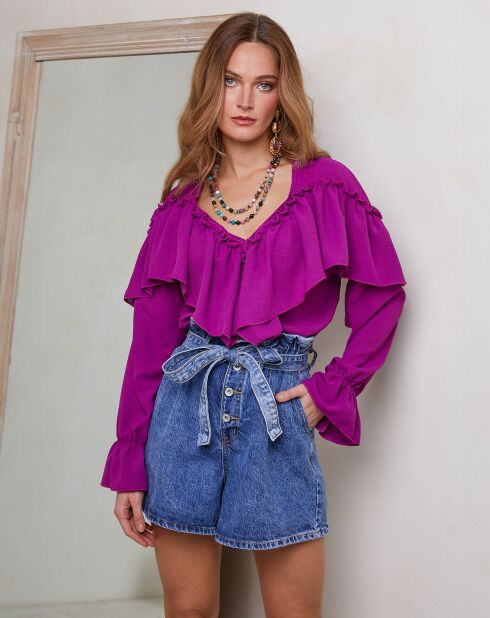 Top Coq mauve