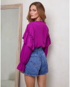 Top Coq mauve