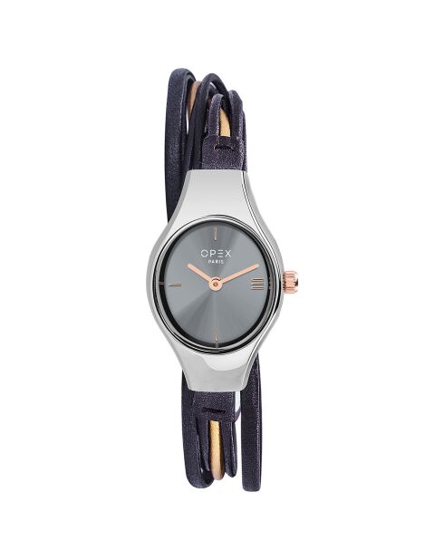 Montre Femme Filante bleu/doré