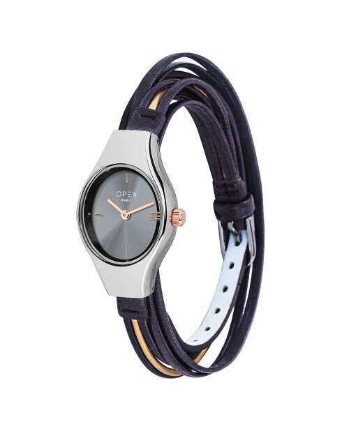 Montre Femme Filante bleu/doré