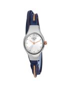 Montre Femme Filante bleu/marron/doré