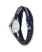 Montre Femme Filante bleu/marron/doré