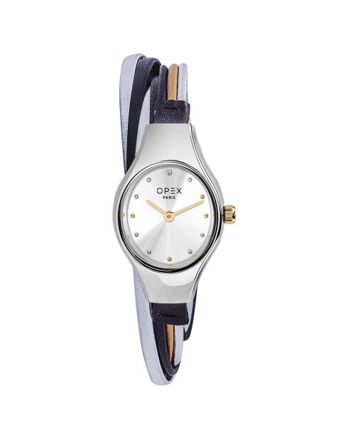 Montre Femme Filante marron/doré/argenté