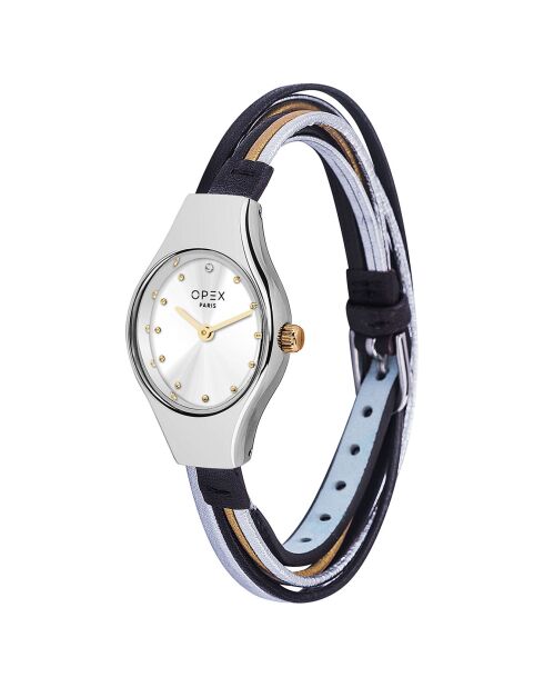 Montre Femme Filante marron/doré/argenté