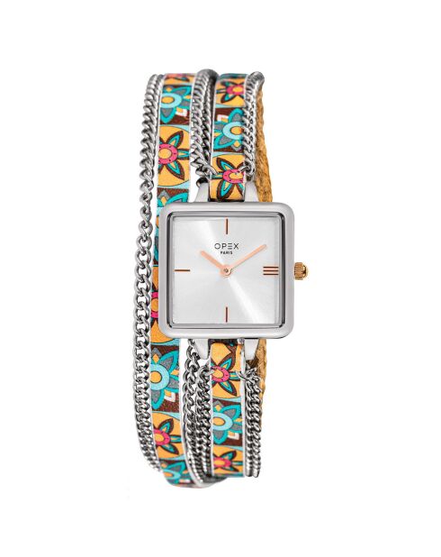 Montre Femme Mini Square multicolore