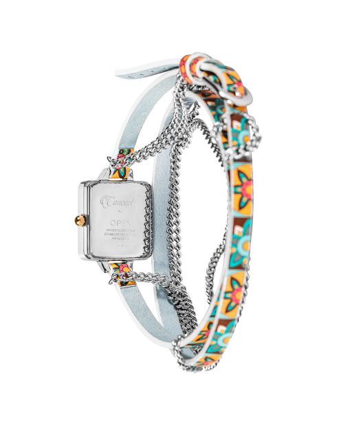 Montre Femme Mini Square multicolore