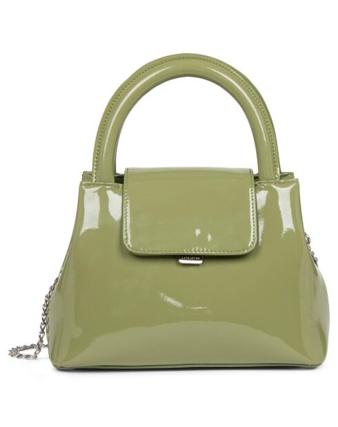 Sac à main à rabat avec fermoir Carla Vernis jade/vernis - 24x17x9.5 cm