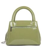 Sac à main à rabat avec fermoir Carla Vernis jade/vernis - 24x17x9.5 cm