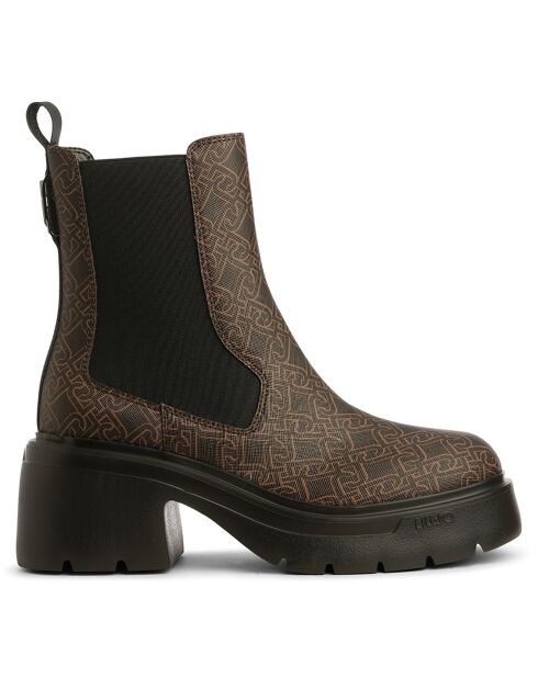 Braune Chelsea-Stiefel Caroline - 6 cm Absatz