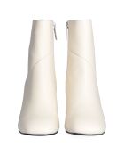 Bottines en Cuir Sara blanches - Talon 7 cm