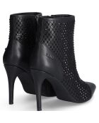 Bottines Violette  noires - Talon 9 cm