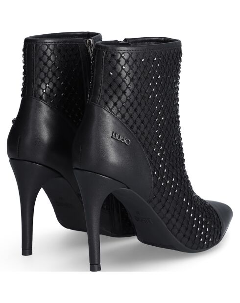 Bottines Violette  noires - Talon 9 cm