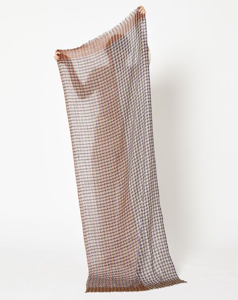 Foulard 100% Laine Aventure gris - 70x190 cm