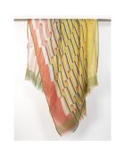 Foulard 100% Laine Céleste multicolore - 100x190 cm