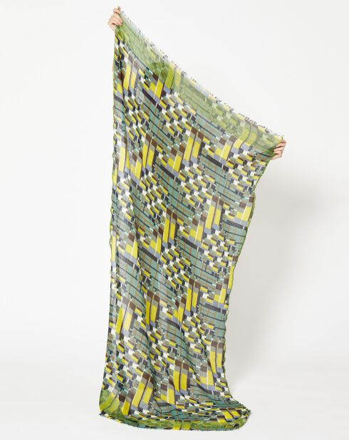 Foulard 100% Laine Octave gris - 100x190 cm