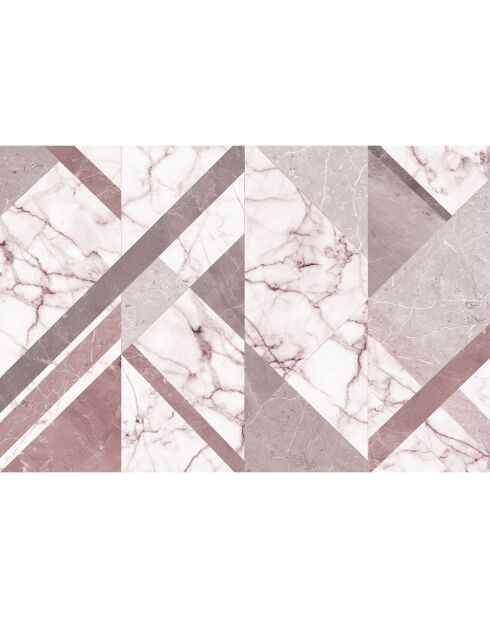 4 Sets de table Géométrie marbre roses - 30x45 cm