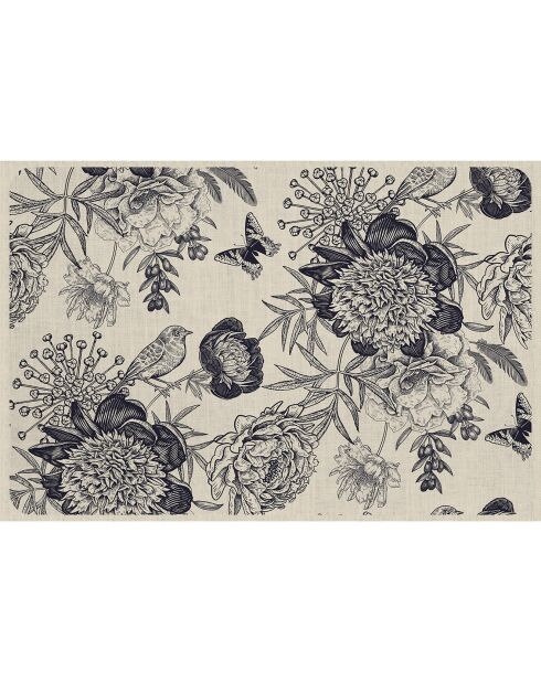 4 Sets de table Oiseau et papillon multicolores - 30x45 cm