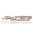 Autocollant branches de Noël Minimaliste multicolore