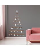 Autocollant branches de Noël Minimaliste multicolore