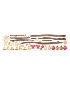 Autocollant branche de sapin de Noël multicolore