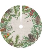 Base de sapin de Noël en vinyle Bosque multicolore - D.90 cm