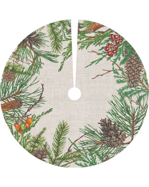 Base de sapin de Noël en vinyle Bosque multicolore - D.90 cm