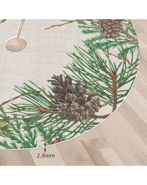 Base de sapin de Noël en vinyle Bosque multicolore - D.90 cm