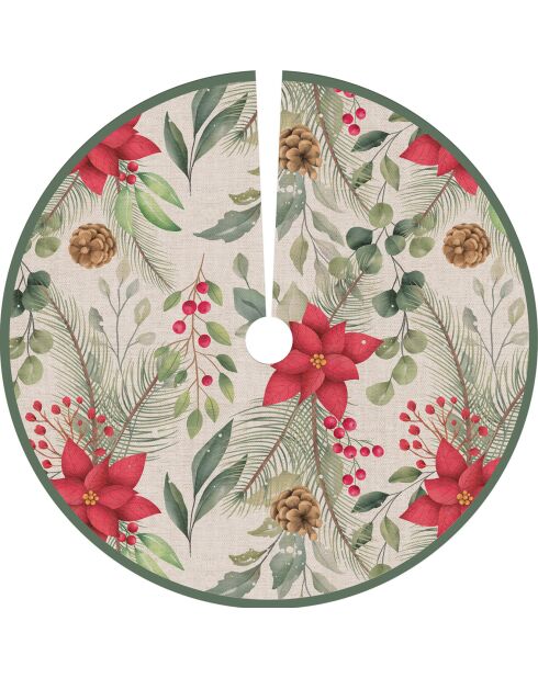 Base de sapin de Noël en vinyle Pascua multicolore - D.90 cm
