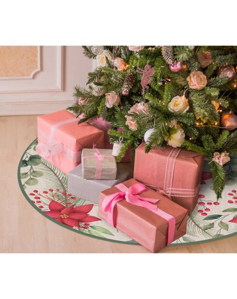 Base de sapin de Noël en vinyle Pascua multicolore - D.90 cm