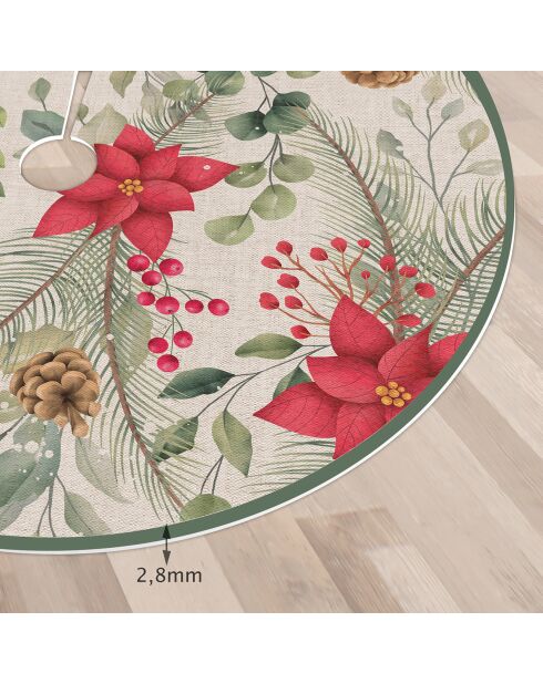 Base de sapin de Noël en vinyle Pascua multicolore - D.90 cm