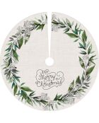 Base de sapin de Noël en vinyle Corona hojas multicolore - D.90 cm