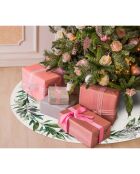 Base de sapin de Noël en vinyle Corona hojas multicolore - D.90 cm