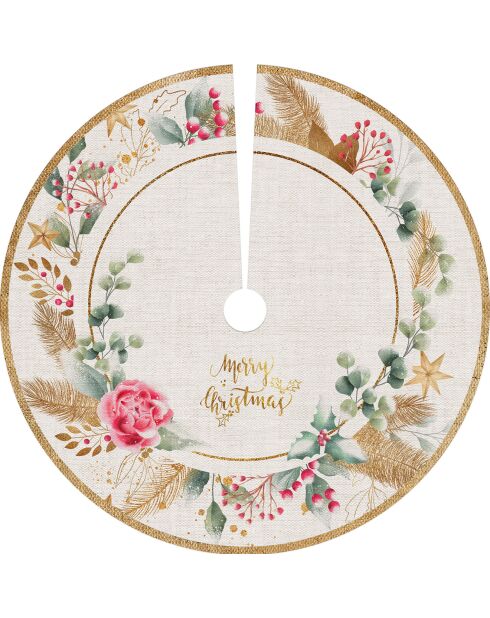 Base de sapin de Noël en vinyle Fantasía multicolore - D.90 cm